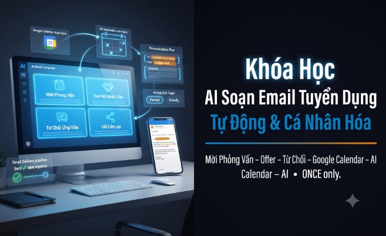 292. Khoa hoc AI cho nhan su – Soan email tuyen dung tu dong ca nhan hoa chi trong vai phut
